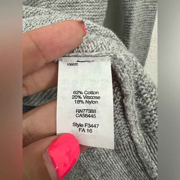 Madewell Riverside Textured Knit Sweater Heather Gray Size XXS - Picture 6 of 6